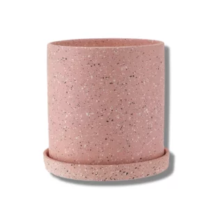 cache pot ceramique rose - Grand